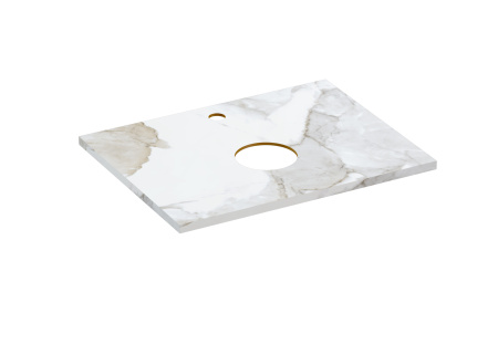 Столешница Cersanit STONE из керамогранита Life 60x45x2 белый сатиновый 63858